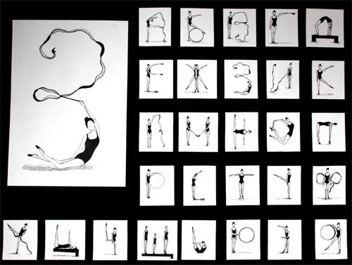 Сделать буквы из людей